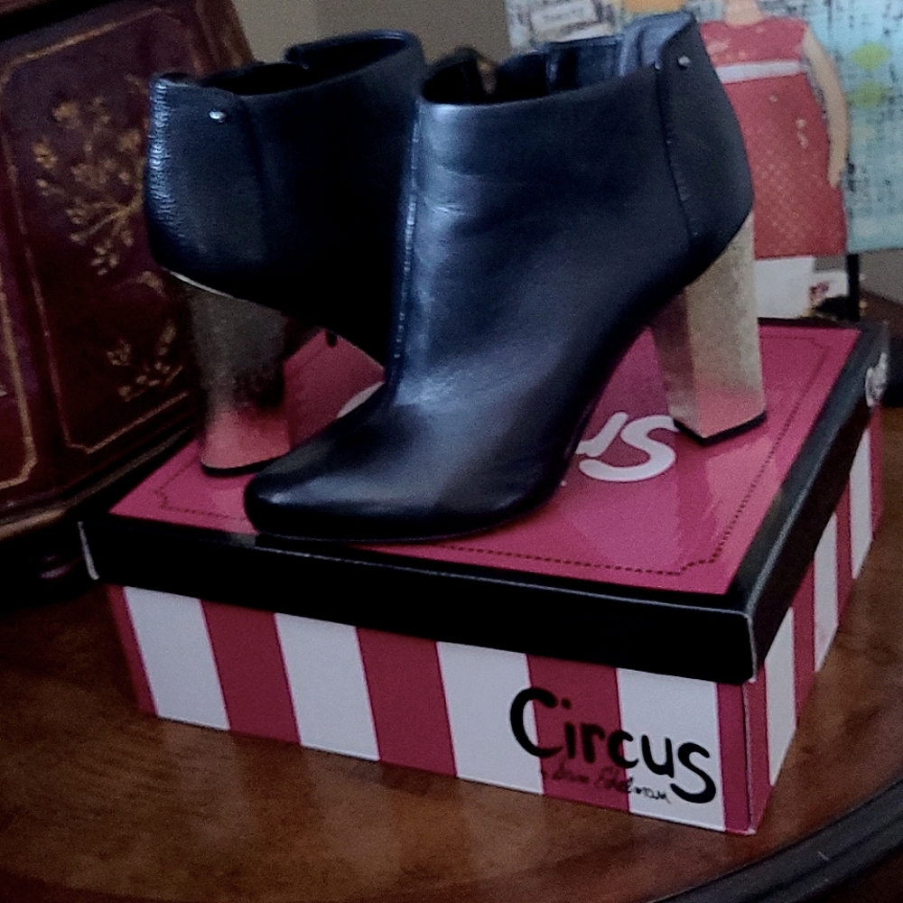 Circus by Sam Edelman Golden Heel Boots-Sz 7